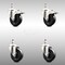 Service Caster 4 Inch 316SS Soft Rubber Swivel 12mm Threaded Stem Caster Lock Brake, 2PK SCC-SS316TSTTL20S414-SRS-M1215-2-S2 - alternate 1